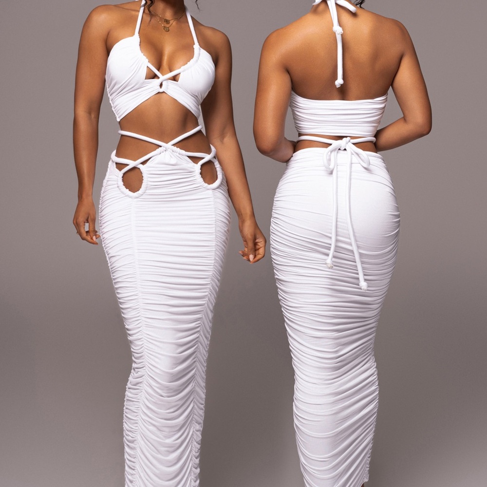 JLUXLABEL Ivory Skirt Set